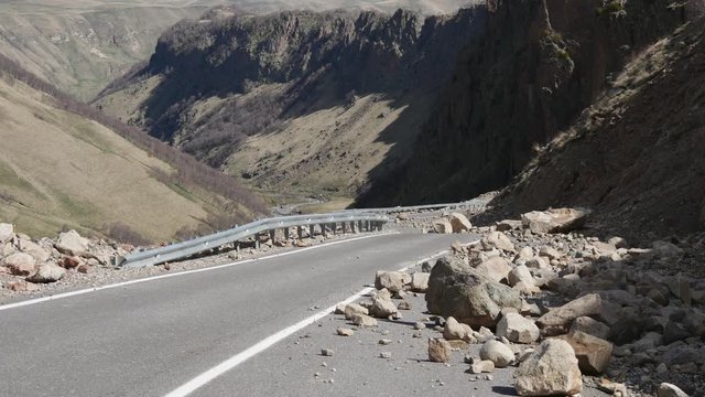 Stones on the highway