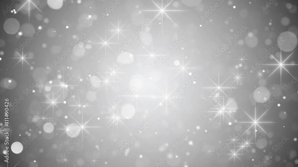Poster silver bokeh and sparkles loop 4k (4096x2304)