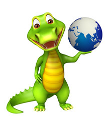 cute Aligator cartoon character