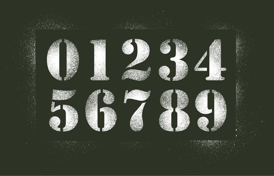 Num&eacute;ros au pochoir