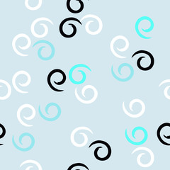 Cute vector seamless pattern . Swirl, brush strokes.  Endless texture can be used for printing onto fabric or paper