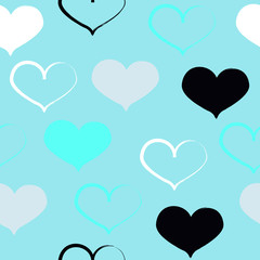 Cute vector seamless pattern. Brush strokes and blots.  Endless texture can be used for printing onto fabric or paper.
