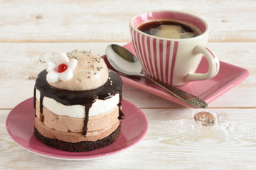 cup of coffee and cake