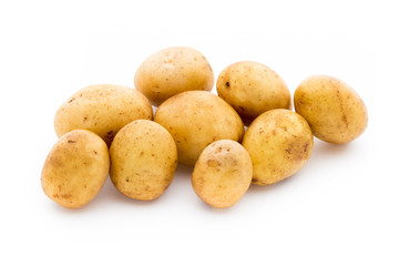 New potato isolated on white background.