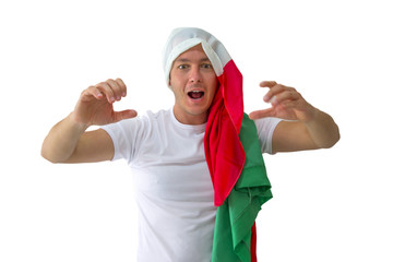 417 - man with the flag of Italy