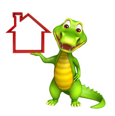 cute Aligator cartoon character