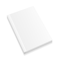 Blank Closed Magazine, Book, Booklet, Brochure. Illustration Isolated On White Background. Mock Up Template Ready For Your Design. Vector EPS10