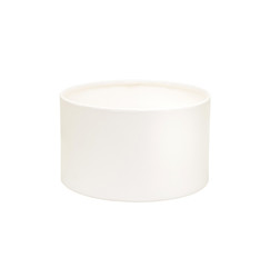 White round box on a white background isolated