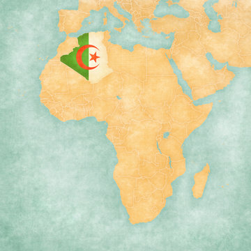 Map of Africa - Algeria