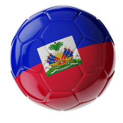 Fototapeta premium Soccer ball. Flag of Haiti