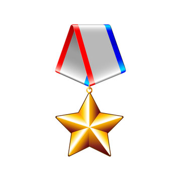 War star medal isolated on white vector