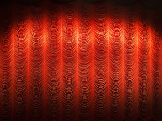 curtain or drapes red background