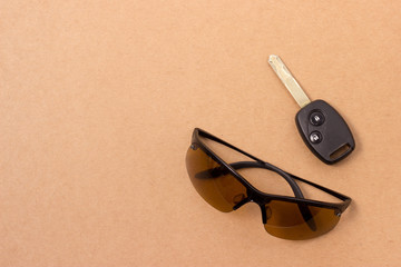 key and sunglasses set