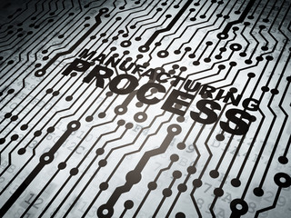 Manufacuring concept: circuit board with Manufacturing Process