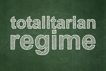 Obraz premium Politics concept: Totalitarian Regime on chalkboard background