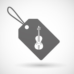 Isolated shopping label icon with  a violin