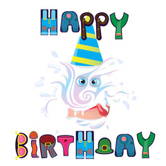 Fototapeta premium beautiful wish happy birthday for any person