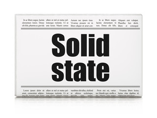 Science concept: newspaper headline Solid State