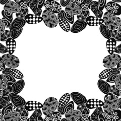  border frame with stones and copy-space for text