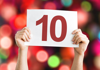 10 placard with bokeh background