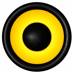 Yellow audio speaker