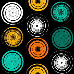 Cute vector geometric seamless pattern. Brush strokes, swirl. Hand drawn grunge texture. Abstract forms. Endless texture can be used for printing onto fabric or paper