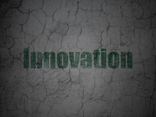 Finance concept: Innovation on grunge wall background