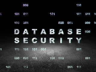 Security concept: Database Security in grunge dark room