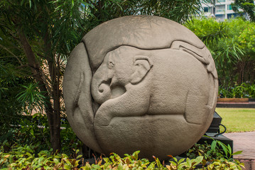 Elephant monument. Bangkok.Thailand.