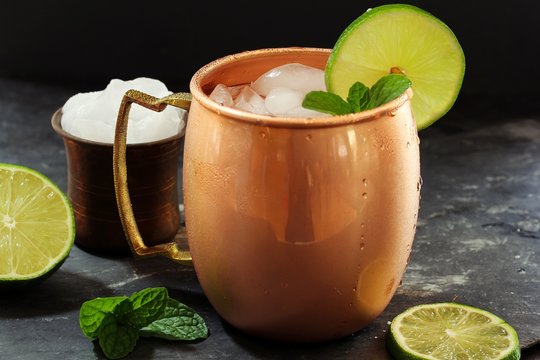 Moscow Mule In A Copper Mug