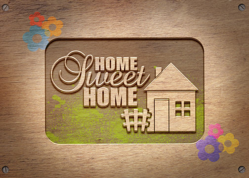 Home Sweet Home - Klecks - Holz 4