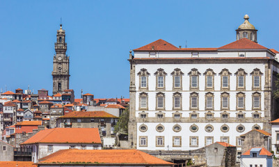 Fototapeta na wymiar Paco Episcopal building in the historical center of Porto