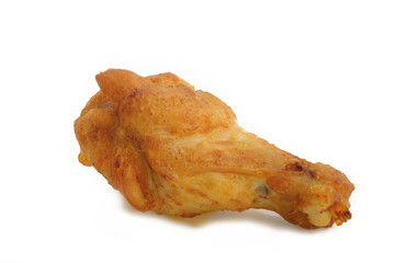 grilled new orlean chicken wing on white background