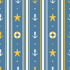 Nautical seamless pattern.