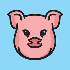 Pig vector icon