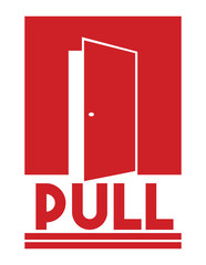 Door sign - pull