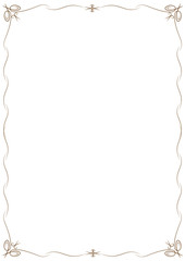 Simple frame with corners in the form of hairdressing scissors