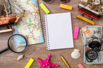travel concept on table