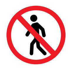 No Pedestrian sign on white background.vector illustration - 111508039