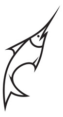 Sword fish vector icon