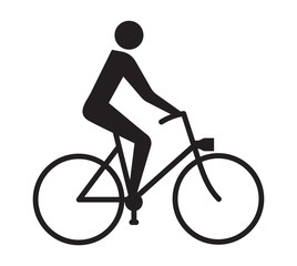 Black bicycle isolated icon