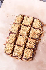 sweet cake with chocolate filling