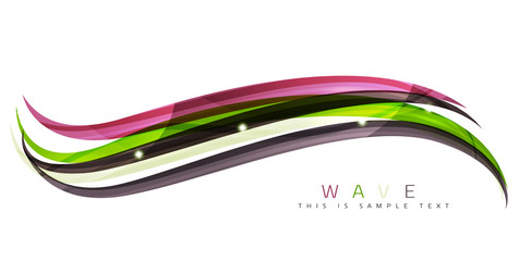 Colorful stripes wave composition, business template