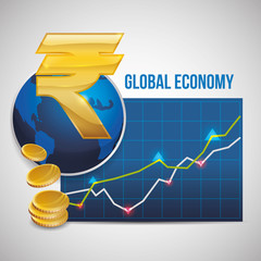 Global economy design. money icon. isolated illustration