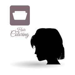 Hair salon design. Hairdressing icon. , vector silhouette style