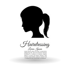 Hair salon design. Hairdressing icon. , vector silhouette style