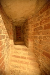 Arch between the rooms of the refractory bricks in the ancient temple