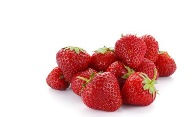 Strawberries isolated on white background