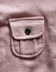 Kid cloth pocket close up background
