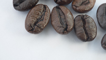 Fresh coffee beans, selective focus